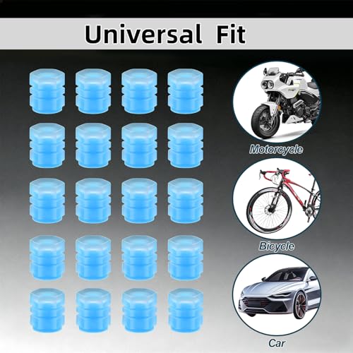 20 Pcs Glow Tire Valve Caps
