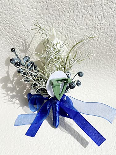DESUNESS Artificial Flower Wrist Corsage Wristlet Band Bracelet and Men Boutonniere Set for Wedding Ceremony Anniversary, Formal Dinner Party and French Rustic Fall Vintage Wedding (Calla Lily)