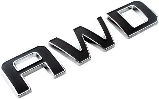 EMBLEM AWD FOR SILVERADO TAHOE CHARGER DURANGO RANGER EXPLORER ESCAPE EDGE FUSION EXPEDITION CHROME WITH BLACK REPLACEMENT