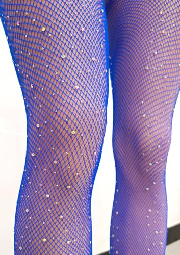 Image of VEBZIN More Sparkly Fishnets Tights Fishnet Stockings Rhinestone Fishnet Tights for Women