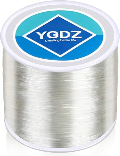 YGDZ - Cuerda de pulsera de 0.039in, 3 rollos de cuentas de cuerda elástica de cristal transparente para hacer joyas y pulseras (328.1ftrollo)
