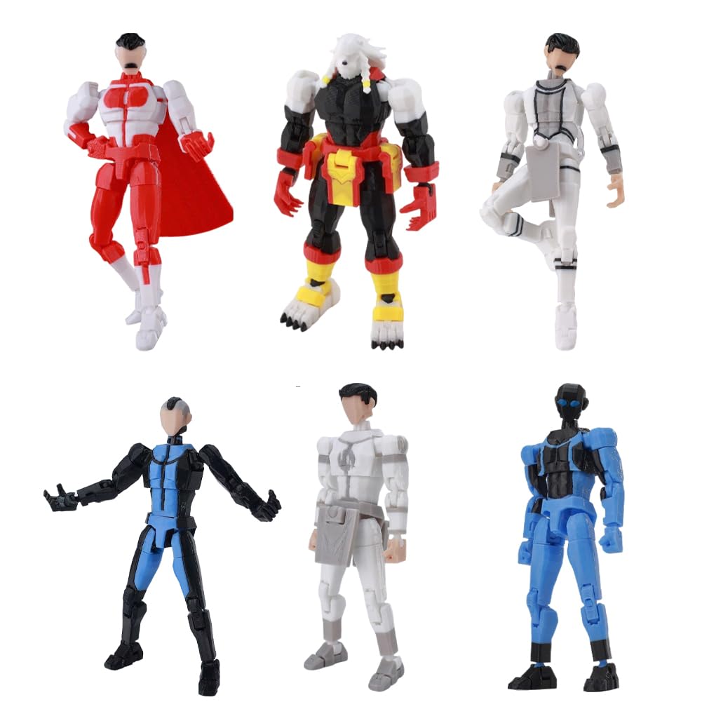 Anjinguang Mark Grayson Figure Omni Man Atom Eve Anime 3D Printed Movable Joints Super Action Statue with Interchangeable Accessories Desktop Decoration Collectibles 12CM