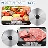 Meat Slicer, 200W Powerful Electric Food Slicer-Deli Meat Slicer Machine for Home Use for, Cheese, Bread, Vegetables-2 Round 7.5 Stainless Steel Blade, Child Lock Protection & Adjustable Thickness