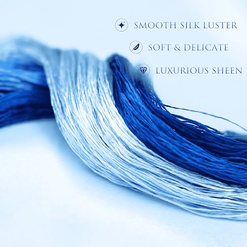 Image of Mulberry Silk Floss Embroidery Thread Floss-Cross Stitch Threads China Silk Woven Jewelry Threads DIY Sewing Kits (102)