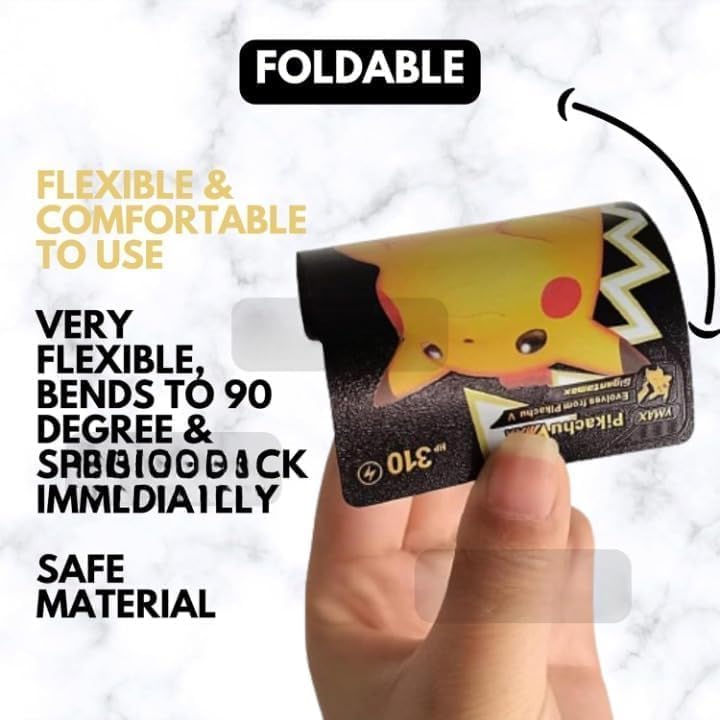 Image of Premium Black Foil Pokemon Card Game Set - 55 Rare Unofficial VMAX GX VSTAR Cards | Shiny Battle Trading Cards For Kids & Collectors | Gift Pack - Black