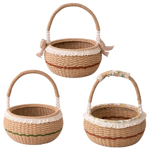 Panier rond tissé grande capacité pour chambre d'enfant