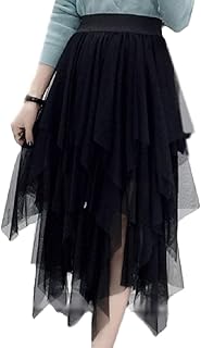 [PlaisteL] イレヘム チュールスカート レディース ロング シフォン スカート フリル ダンス衣装