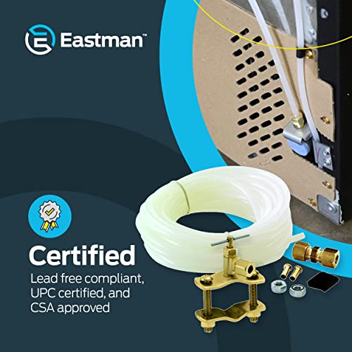 Eastman Ice Maker Installation Kit with Brass Inserts, 1/4 Inch Compression, 25 Foot Polyethylene Ice Maker Connectors, White, 48362 - Thumbnail 5