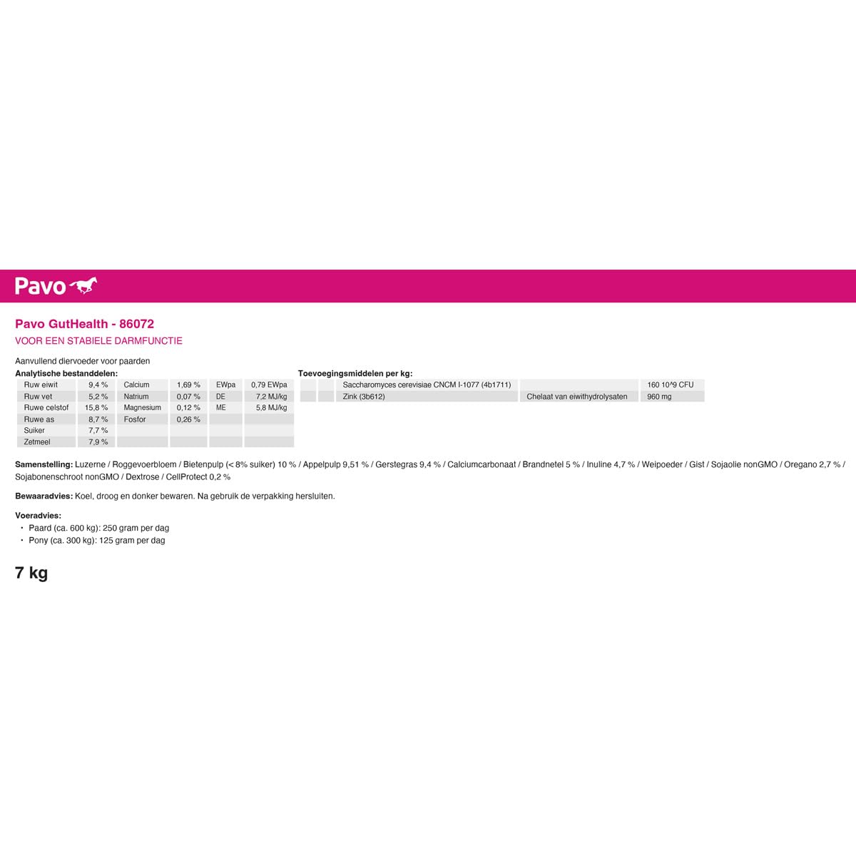 Pavo GutHealth | Supporta una sana digestione | 7,5 kg