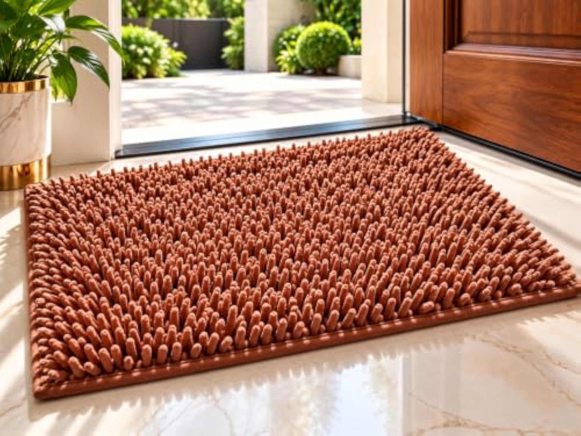Luxury Chenille Doormat Plush Microfiber Floor Mat for Home