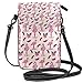 Produktbild Handy Geldbörse Crossbody Flamingos Muster mit Pflanze Handy Geldbörse Geldbörse für Frauen Mädchen kleine Crossbody Geldbörsen Taschen