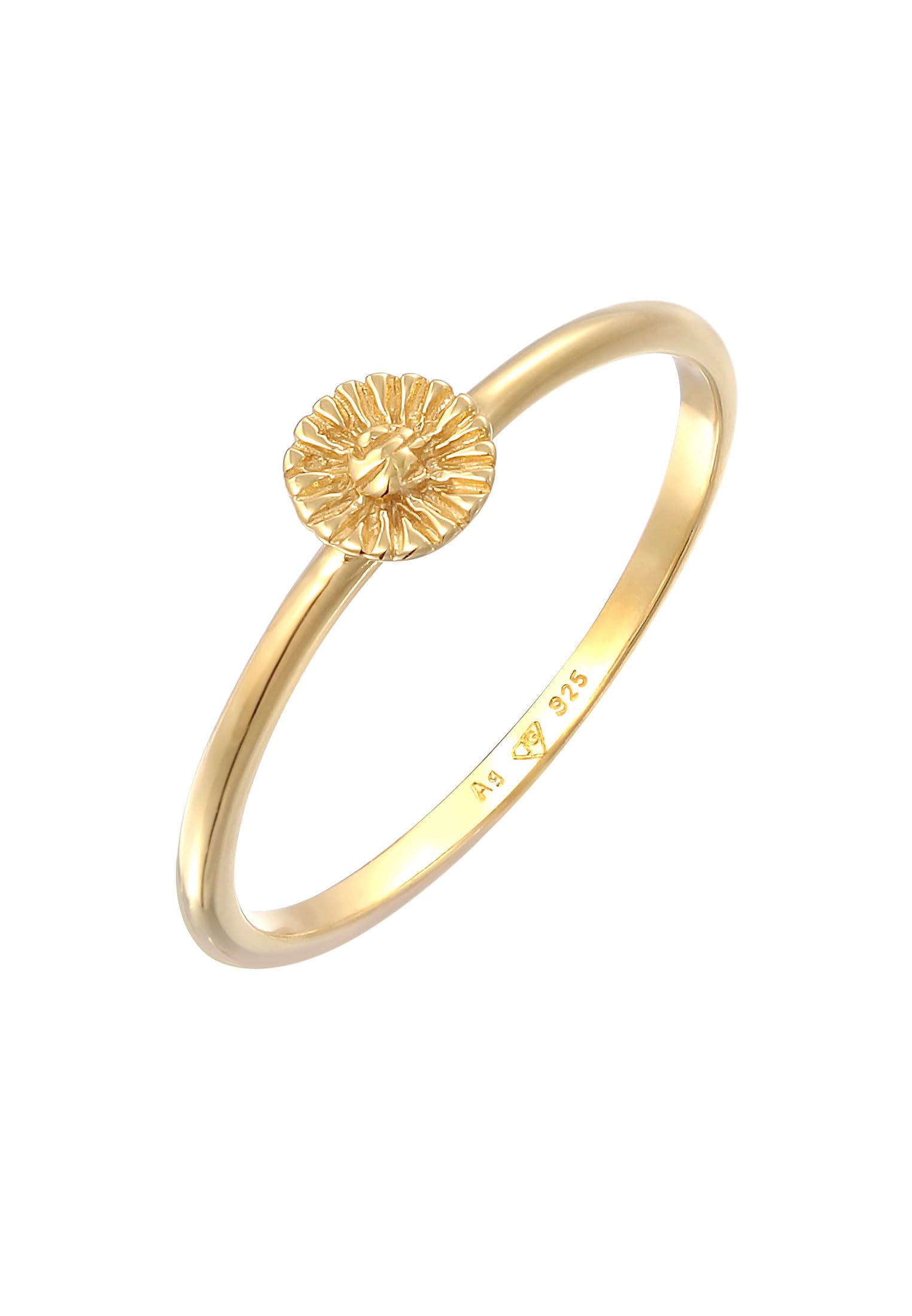 Bague argent 925 doré fleur Elli le raffinement bohème - 5