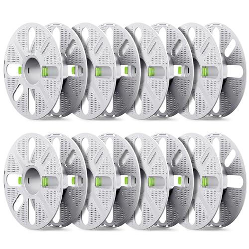 Image of Quick-Swap Reusable Spool for Refill Filament, Two-Finger Press Design, Compatible with Bambu Lab 3D Printers, 8 pcs