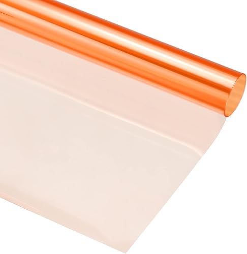 MECCANIXITY Filtro de gel de iluminación de 15.7 x 19.7 pulgadas, color naranja 85C, hoja de corrección de color para estudio fotográfico, luz de