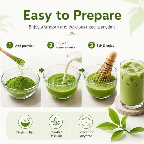 HoowCee Matcha Powder 5.29oz/150g, Culinary Grade Japanese Green tea - 5