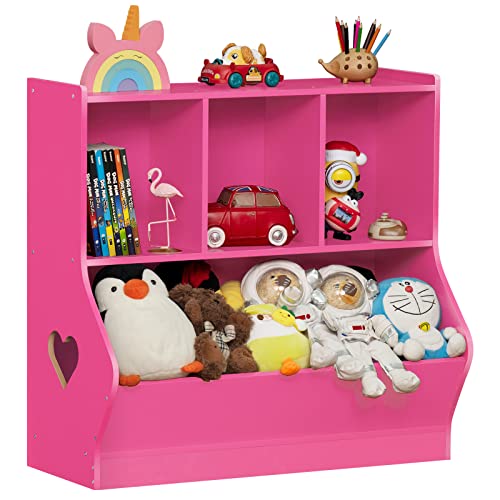 Lerliuo Kids Toy Storage Organizer, Children Small Bookcase and Bookshelf,