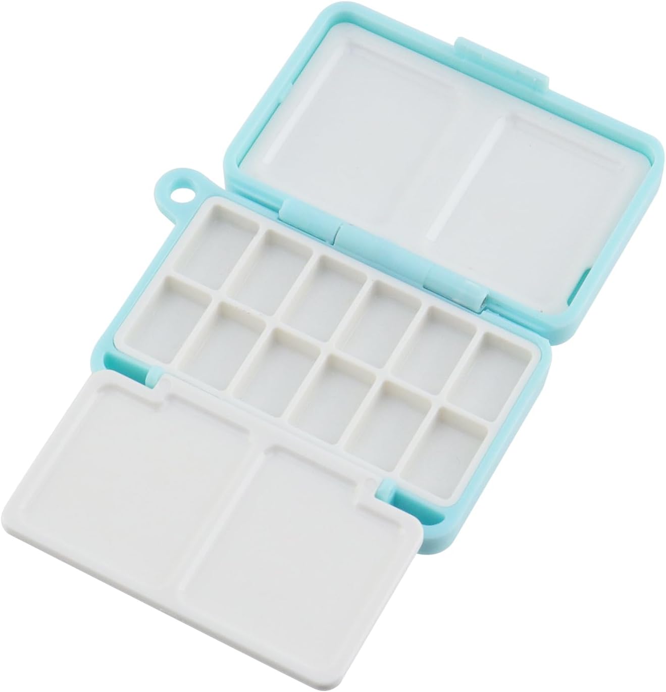Bitray Mini Watercolor Palette 12 Well Empty Watercolor Palette - Green