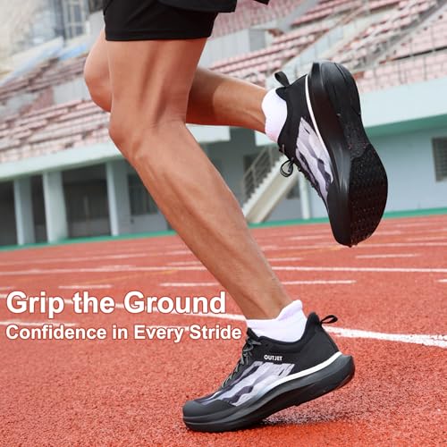 Image of Men's Road Running Shoes Lightweight Cushioning Athletic Walking Sneakers - Comfortable Non Slip Jogging Outdoor Gym Workout Tennis Shoes Active5K