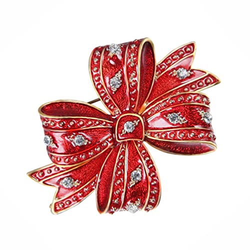 Christmas Brooch Pin Cute Christmas Rhinestone Crystal Christmas Brooch Holiday Decorative Brooch Christmas Holiday Party Gifts