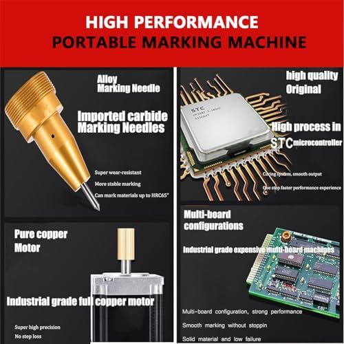 Pneumatic Dot Peen Marking Machine - Max Depth 1mm for Code, Serial Number, VIN & Letter Marking - Durable, Precise & Efficient Industrial Tool
