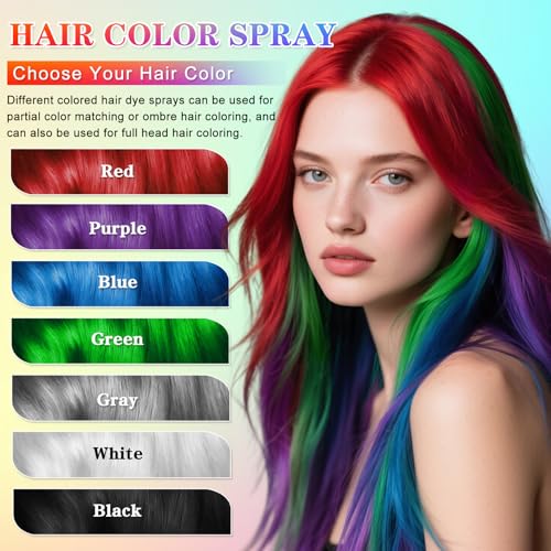 Spray de color negro temporal para cabello 120ML miniatura 5