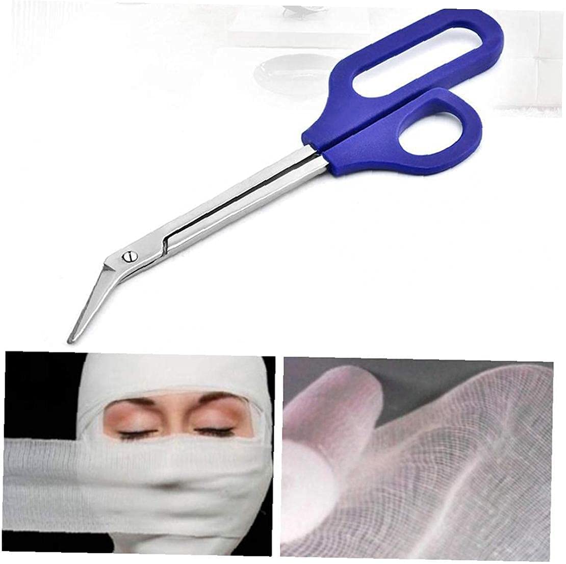 Tijeras para uñas de los pies, mango de acero inoxidable, tijeras de gasa para vendaje, uñas gruesas, fácil acceso