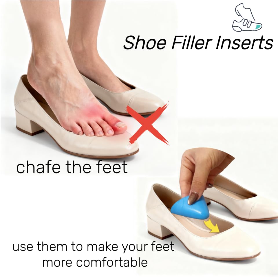 4 piezas relleno para zapatos ajustable para hombres y mujeres miniatura 2
