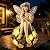 YHSOLAR Solar Fairy Statue Sitting on The Flower Ball Light 6.8" Angel Statues for Garden Yard Patio Porch Lawn Decor Resin Fairy Figurine Outdoor Waterproof Angel Gifts for Women Mom Sister