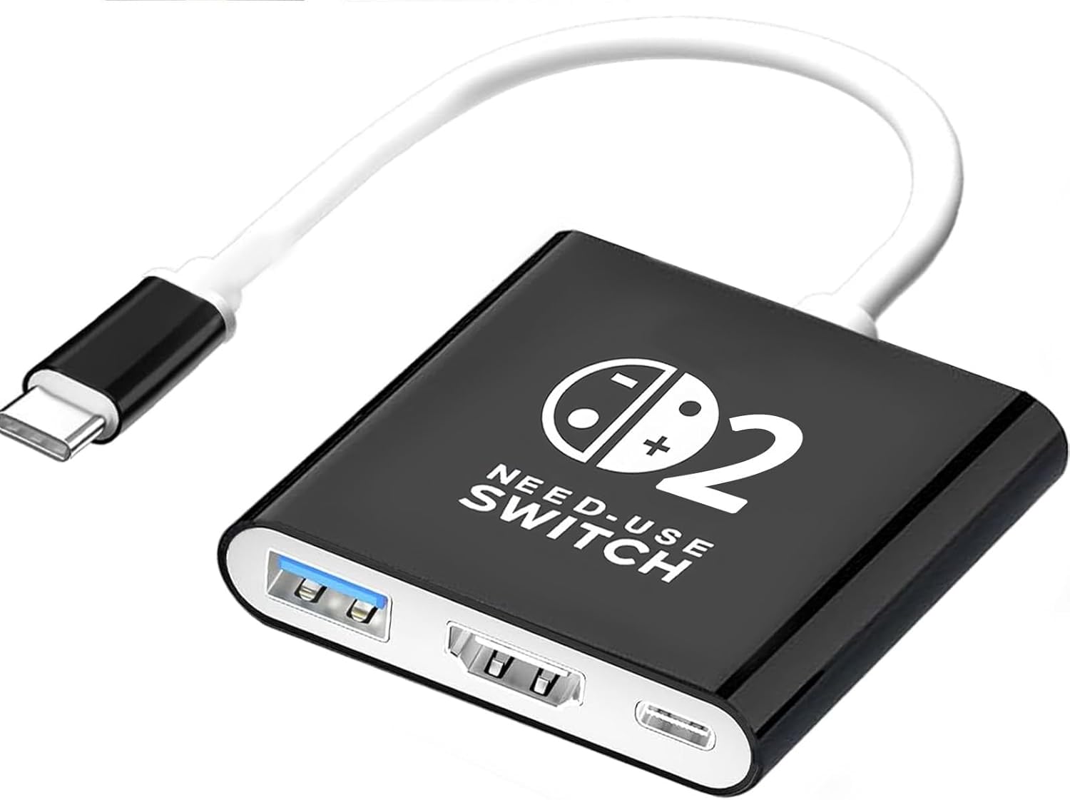 3 in 1 Switch 2 TV Dock, 「21.0.0」Version kompatibel, Docking Station für Nintendo Switch 2, Ladestation Ständer Ersatz für Offizielle mit 4K HDMI/USB 3.0/PD 100W Port（Black/White）