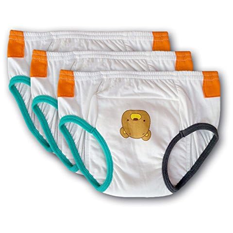 Tiny Trainers ORIGINAL - small cotton training pants, 3-pack (12 months, Bear/Learn) Cover