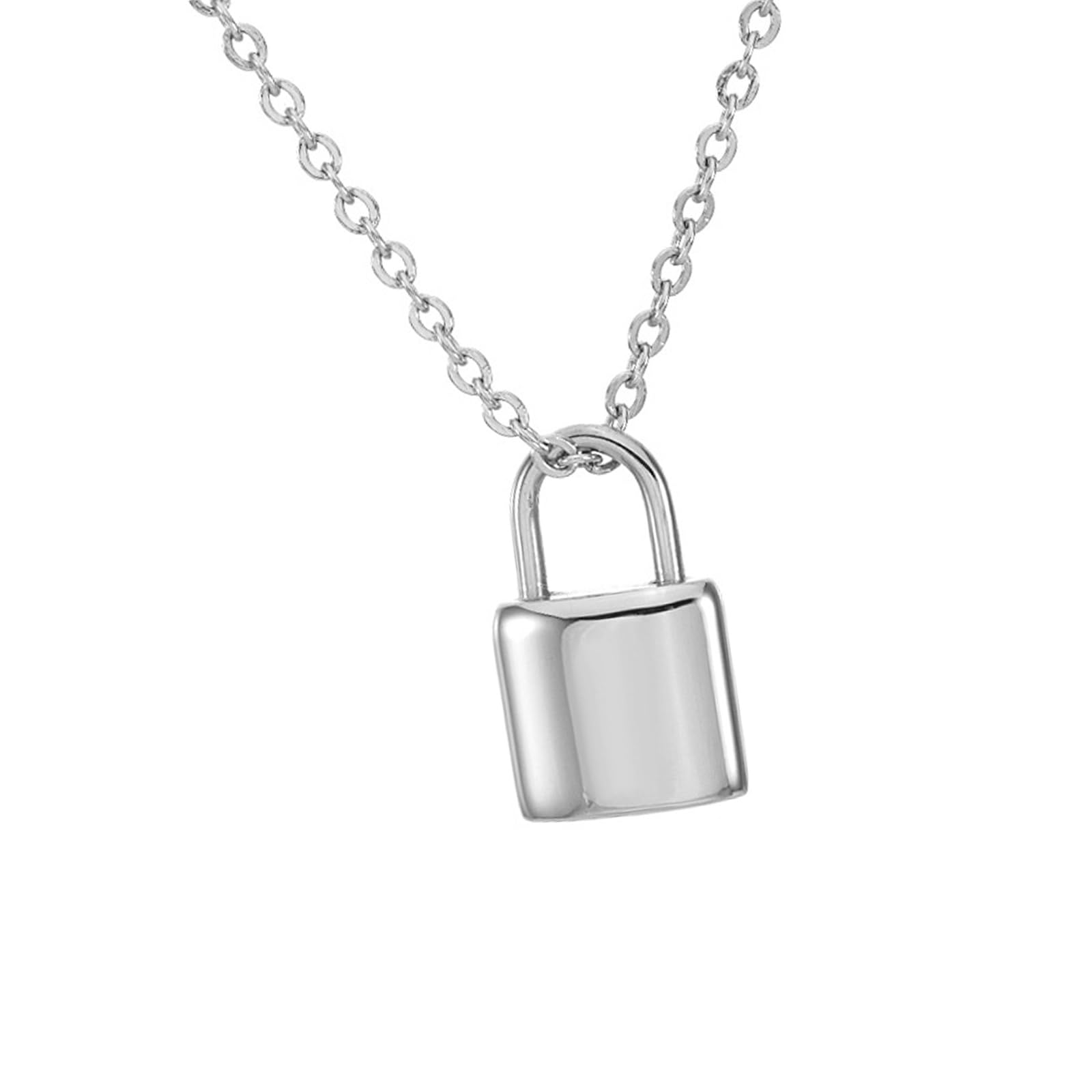 Wnxgnho Multicolor Ashes Holders Cremation Necklace Stainless Steels Padlock Pendants With Secure Closures For Preserving Cherishing Moment Ashes Urn Necklace