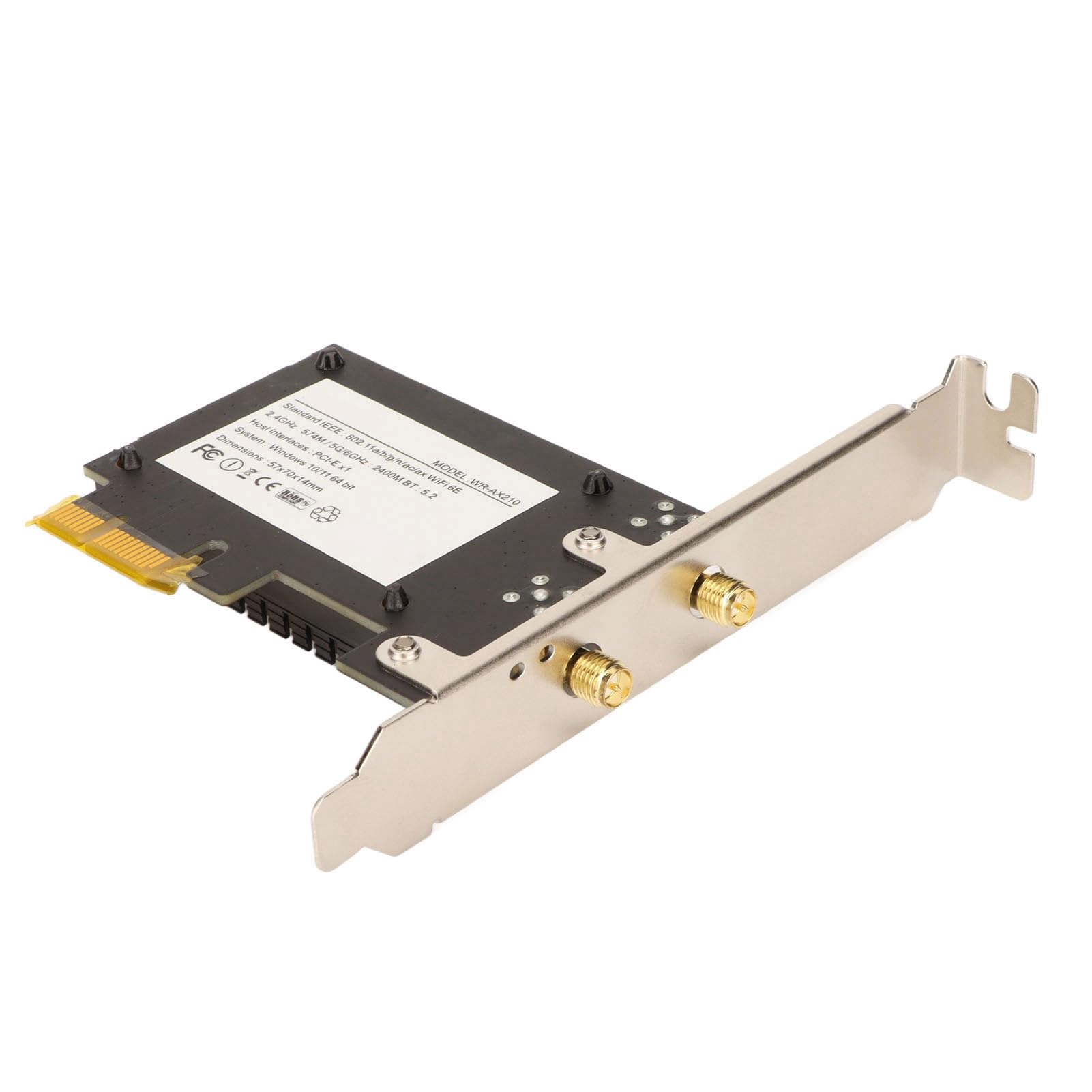 KUIDAMOS Scheda Wifi PCIE Tri Band 5400Mbps MU MIMO Scheda Wifi 6E a Bassa Latenza per Interfaccia PCIE X4 X8 X16, Prestazioni Stabili, per 10/11 a 64 Bit