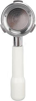 58mm Bottomless Portafilter, Coffee Machine Filter Basket, 3 Ears Barsetto Coffee Bottomless Portafilter with Detachable Design, Stainless Steel, Plastic Material for Barsetto