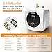 Kenuos Mini Tank Water Heater Electric 2.5 Gallon Under Sink Instant Hot Water Heater with LED Dsiplay,T&P Valve,3-Way Diverter,110V 120V Point Of Use Water Heaters for Kitchen RV Bathroom White