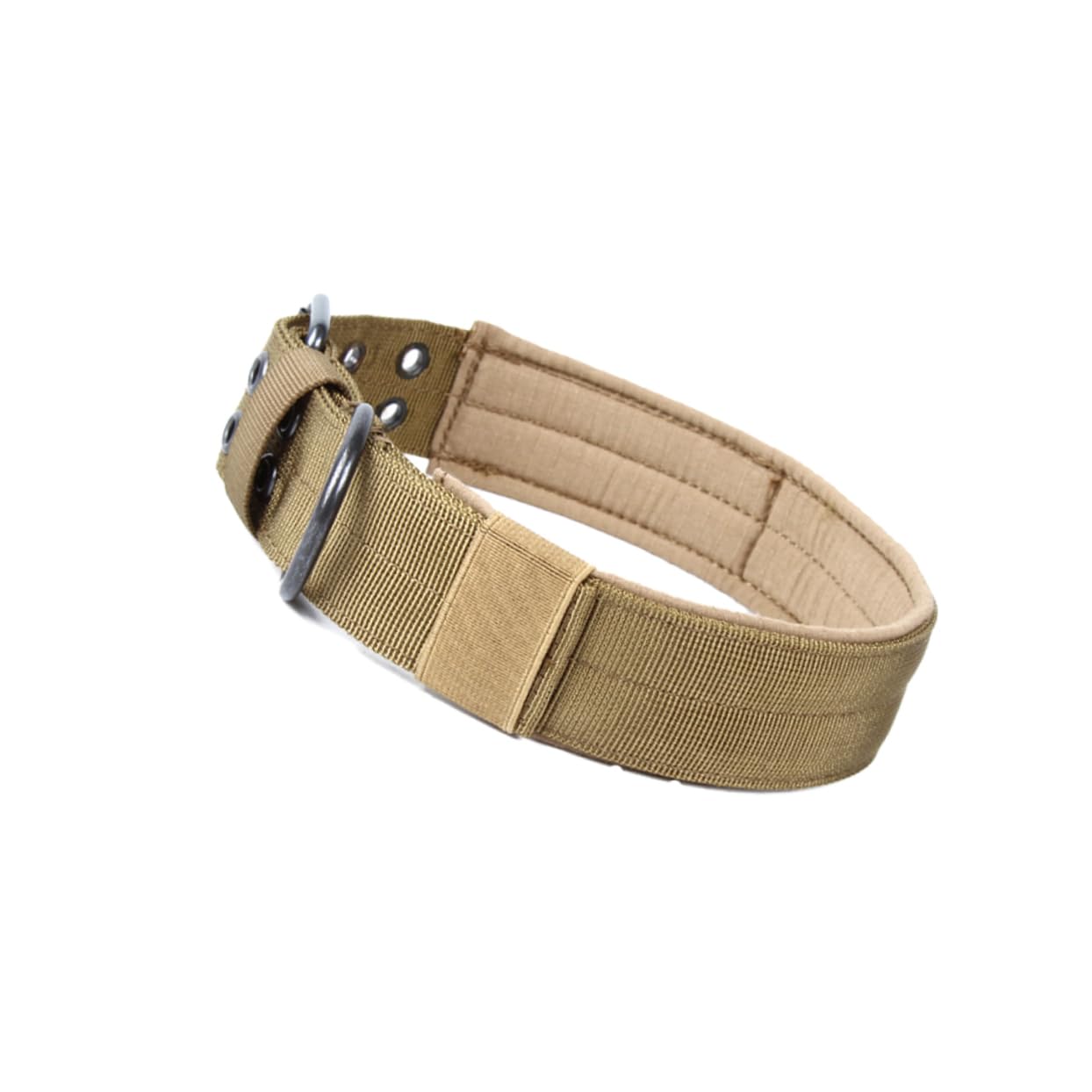 Mipcase 3 Pezzi Collare Per Cani in Nylon Con Fibbia in Metallo Dal Design Circolare Per Taglie Facili Da Attaccare Con Targhetta Identificativa Marrone