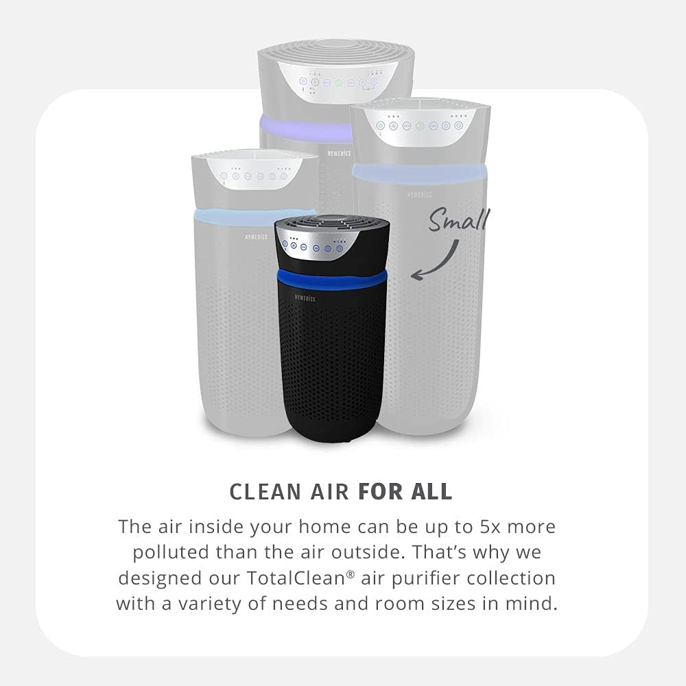 Black Ionic Energy Star HEPA Air Purifier Tower