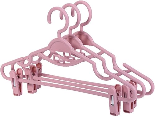 Miniatura 3 de 10 perchas de ropa con clips, organizador de falda antideslizante, perchas antideslizantes para pantalones, perchas de plástico delgadas y