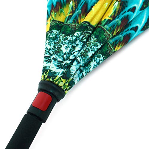 Parquet Peacock Double Layer Inverted Umbrellas - C Shaped Handle Reverse Folding Windproof Umbrella For Men And Women #TOP3