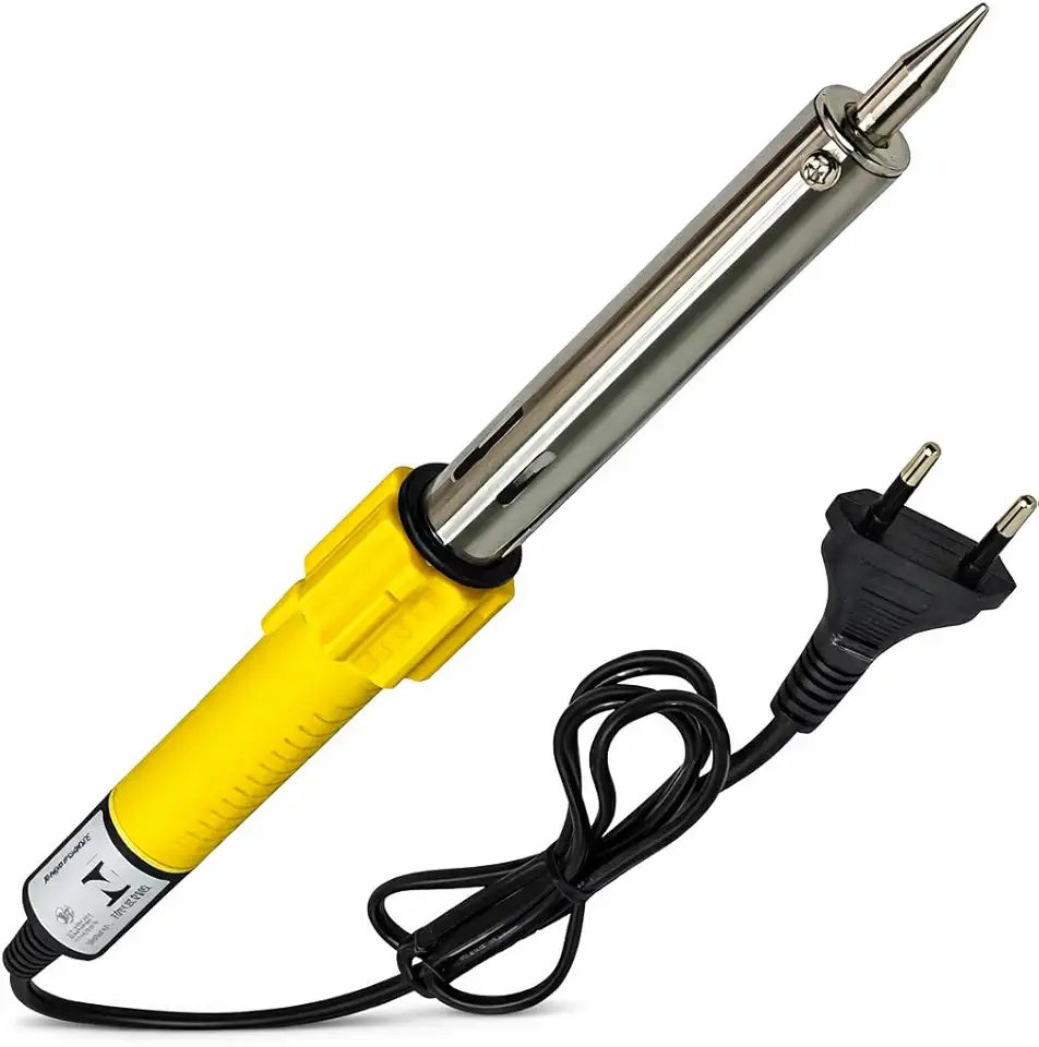 Ferro de Solda Elétrico 100W 220V com Suporte Metálico, Aquecimento Rápido, Ponta Resistente, para Eletrônica, Instalações Elétricas e Reparos