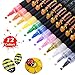 Produktbild Acrylstifte Marker Stifte, 12 Farben Wasserfest Acrylstifte für Steine Bemalen Kinder Holz DIY Keramik Glas Porzellan Metall Kunststoff Leinwand Scrapbooking DIY Fotoalbum Schnelltrocknend(2mm Spitze)