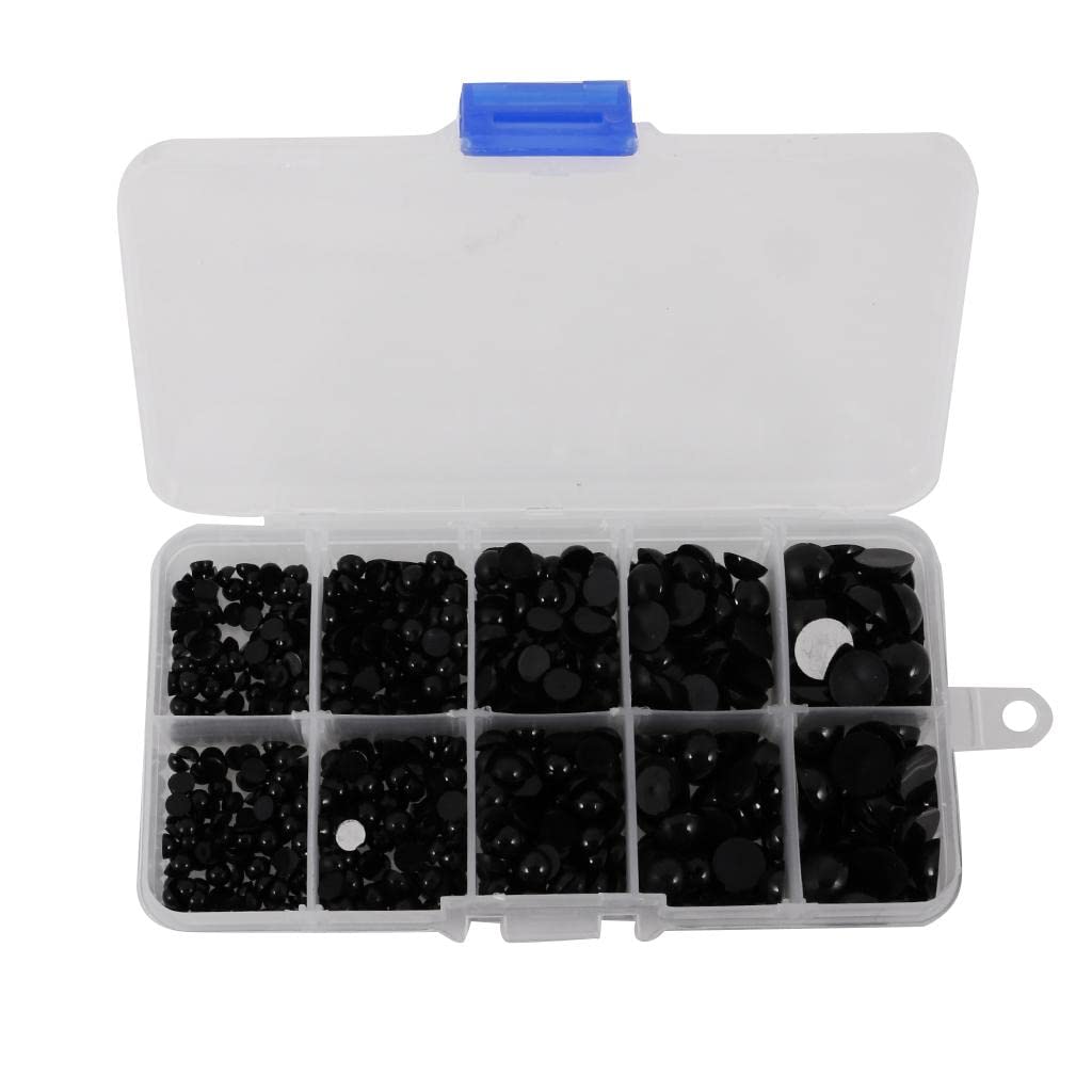Creations 760 Pieces 4-10Mm Round Plastic Black Flat Doll Eyes for Doll Animal Puppet DIY MakingToys & Hobbies|Stuffed Animals| Stuffed Animals-image-13