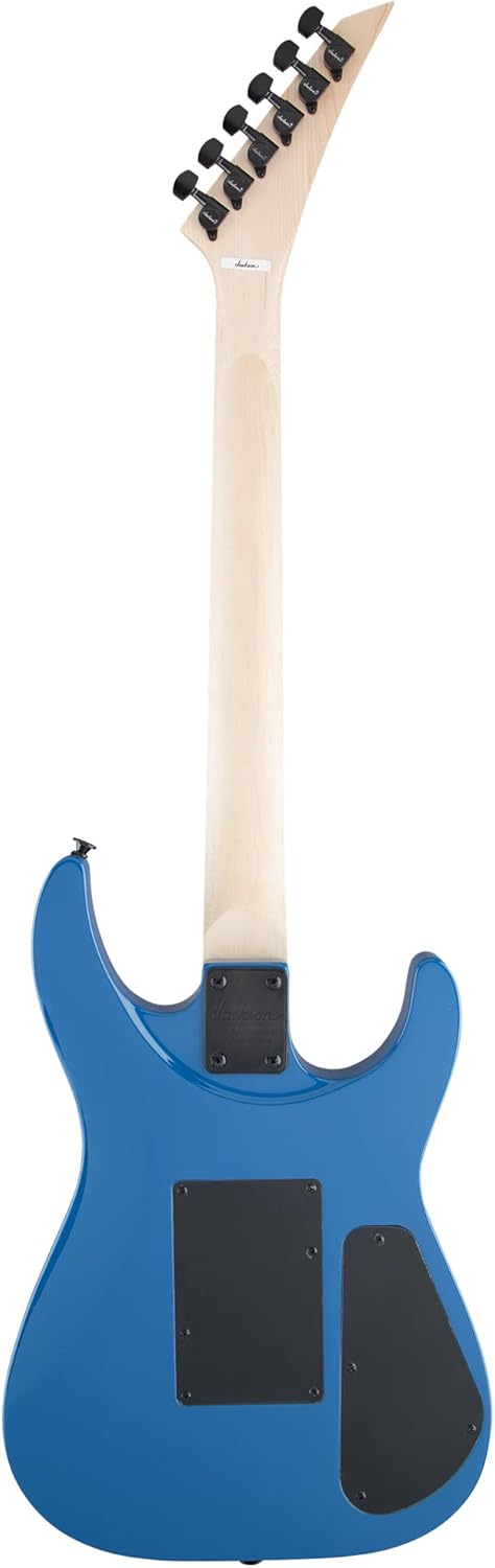 Jackson JS Series Dinky Arch Top JS32 DKA Left-Handed Electric Guitar - Bright Blue Bundle with Cable, Tuner, Strap, Picks, and Austin Bazaar Instructional DVD