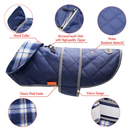 Kyeese Dog Jackets Waterproof Windproof With Reflective Strip Quilted Size Adjustable Dog Cold Weather Coat With Leash Hole For Small Dogs #TOP1