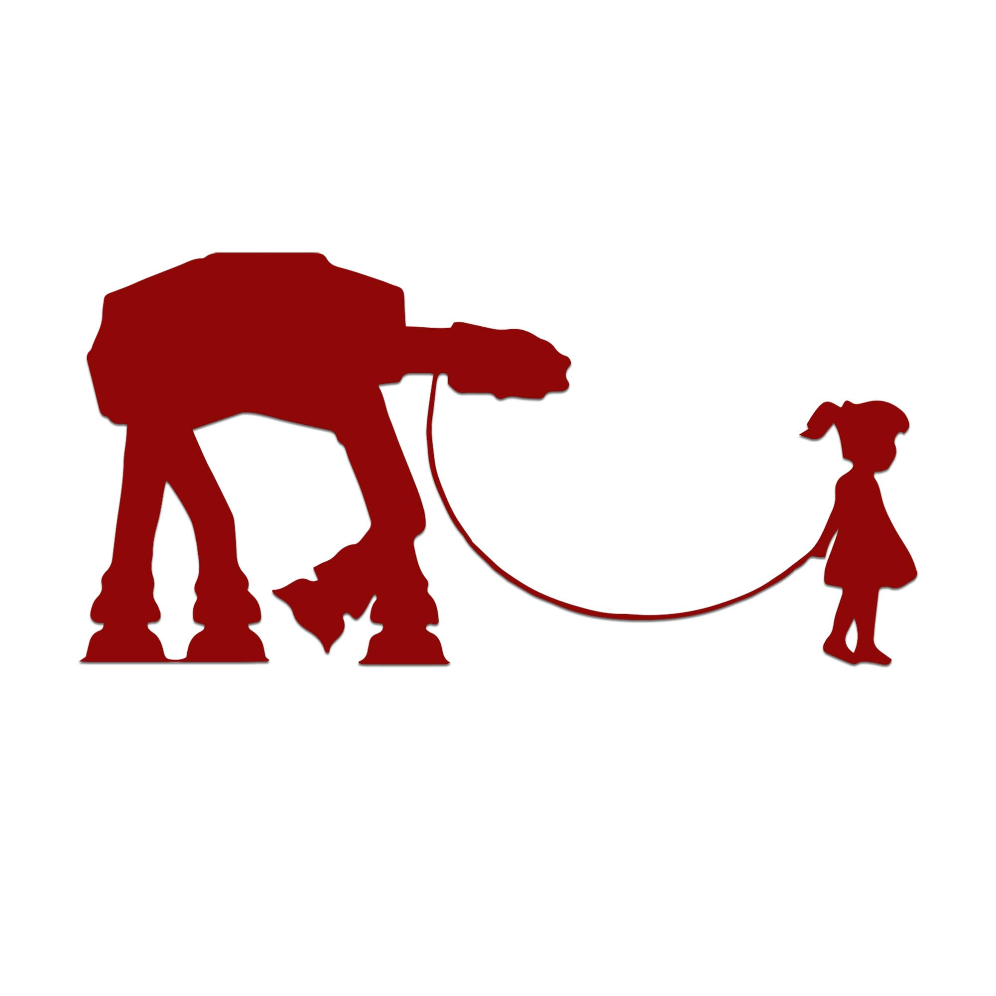 Star Wars Stickers For Kids AT-AT Walker Robot Vinyl Decal - White 8x4 ...