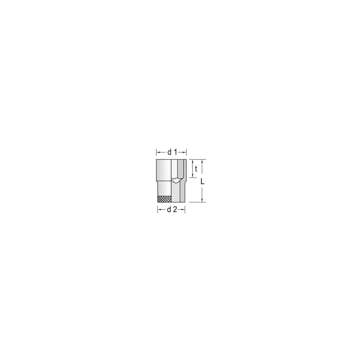 Nasadka do kluczy nasadowych 1/2" 17x39,5mm 6-kątna GEDORE