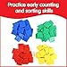 Edx Education - 13283 Color Tiles - Mini Jar - Colorful, Plastic Squares - Sorting and Sequencing Activity - Math Manipulative
