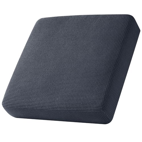 SYLC Sofa Sitzkissenbezug, Sofa Sitzkissenbezug Stretch, Elastischer Kissenbezüge, Husse Überzug Bezug Für Sofa Sitzkissen, rutschfest Stoff Tartan (Dunkelgrau,1-Sitzer)