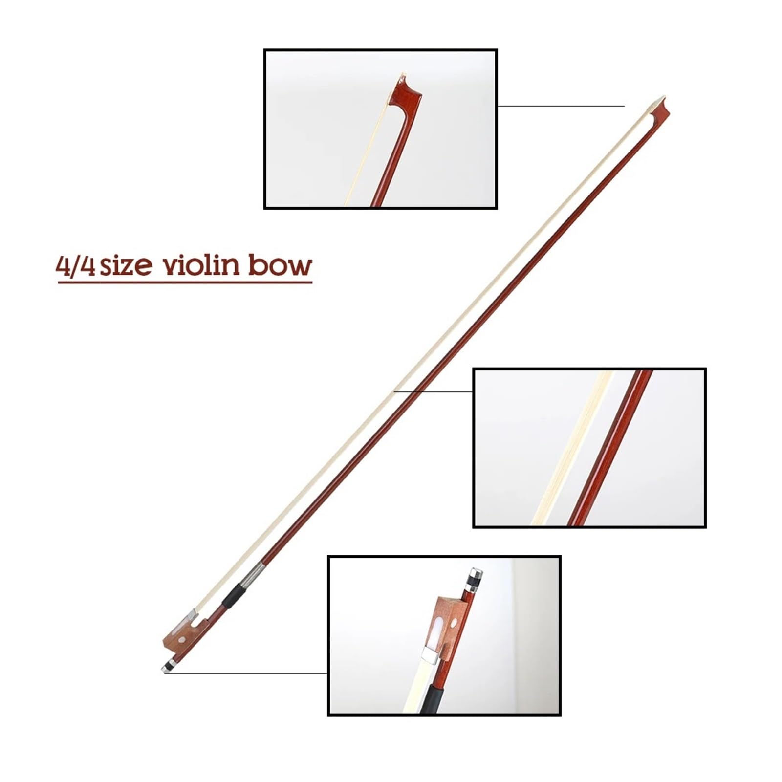 Accessori for parti di arco for violino in palissandro for arco da violino 4/4