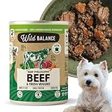 【素材で選ぶ自然派ウェット】 ワイルドバランス 肉90% 無添加 生食発想 グレインフリー ヒューマングレード 全年齢 ドッグフード ウェット BARFフィロソフィー缶 (ビーフ 400g)