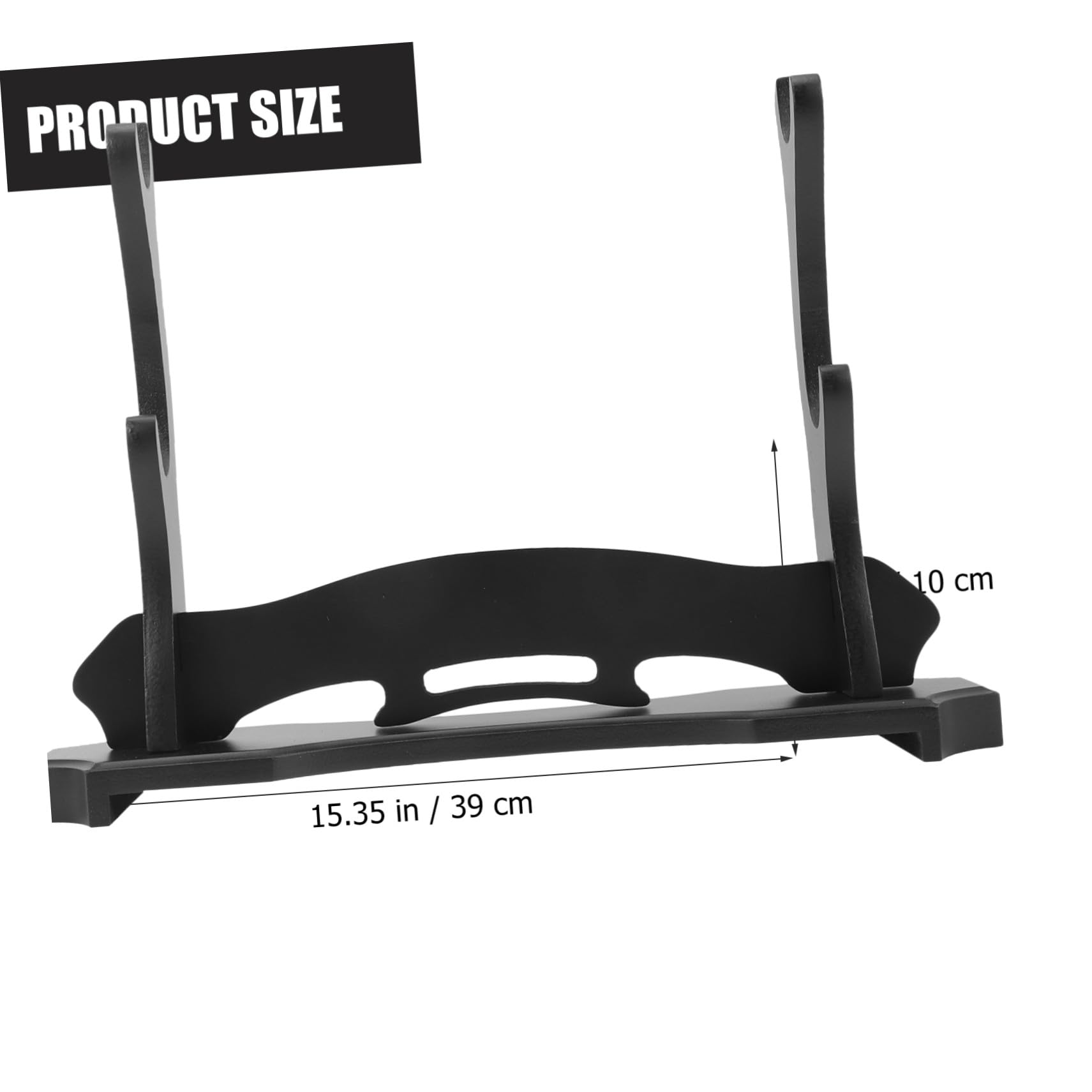 GALPADA Soporte de Espada de Madera Negra para Escritorio Diseño Simple y Hermoso, Soporte Estable No Fácil de Voltear para Almacenamiento y Exhibición de Dizi y Espada